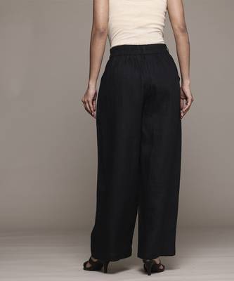 Black essential-bottoms pants by ritu kumar 4