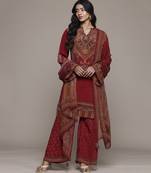 Red adrika kurta set by ritu kumar