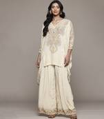 Beige arith kurta set by ritu kumar
