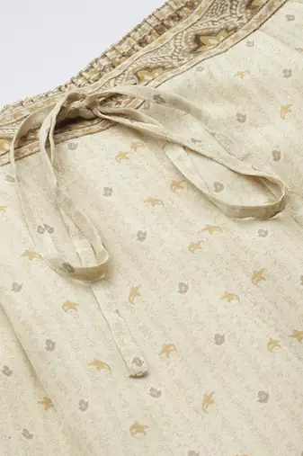 Beige arith kurta set by ritu kumar