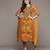 Orange bauhaus print kurta set by ritu kumar