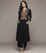 Black carpet kurta set by ritu kumar