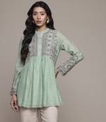 Green dharohar kurti by ritu kumar