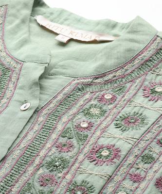 Green dharohar kurti by ritu kumar 2