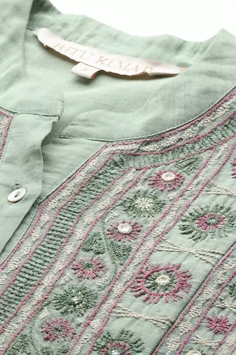 Green dharohar kurti by ritu kumar