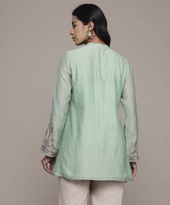 Green dharohar kurti by ritu kumar 4