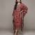 Red arunya long dress with camisole by ritu kumar