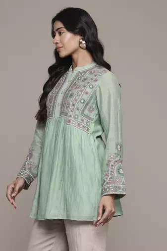 Green dharohar kurti by ritu kumar