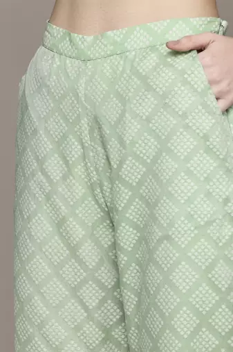 Green essential-ananta kurta set by ritu kumar