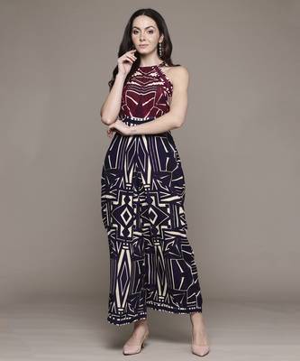 Blue ayatah jumpsuit by ritu kumar 1