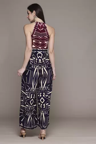 Blue ayatah jumpsuit by ritu kumar