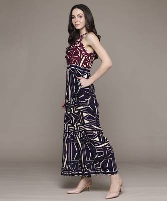 Blue ayatah jumpsuit by ritu kumar 5