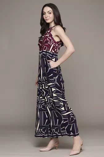 Blue ayatah jumpsuit by ritu kumar