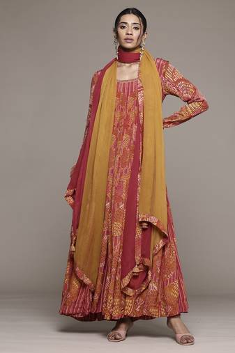Orange kurta set by ritu kumar