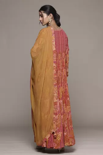 Orange kurta set by ritu kumar