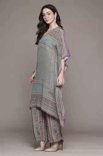 Teal keya kurta set by ritu kumar