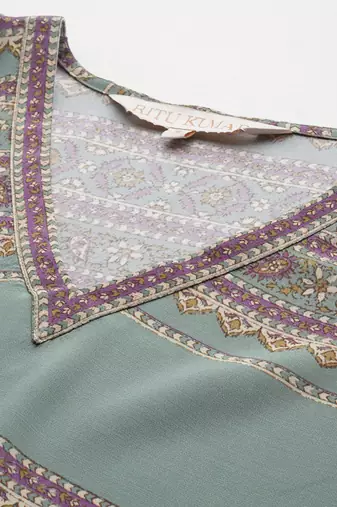 Teal keya kurta set by ritu kumar