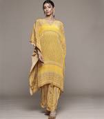 Yellow keya kurta set by ritu kumar