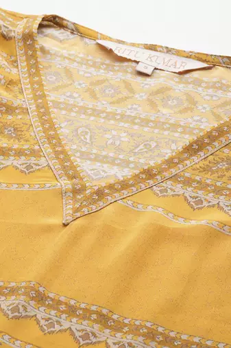 Yellow keya kurta set by ritu kumar