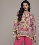 Green mono floral kurti by ritu kumar