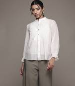 Ecru essential-label shirt