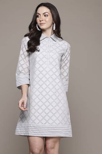 Grey essential-ananta short dress by ritu kumar