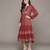 Red essential-bhuj long dress by ritu kumar