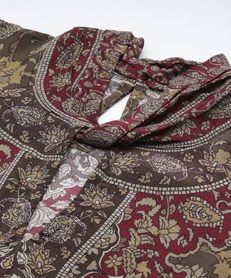 Brown sonmarg kurta set by ritu kumar 3