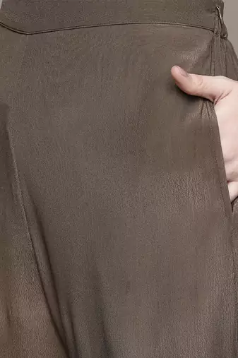 Brown sonmarg kurta set by ritu kumar