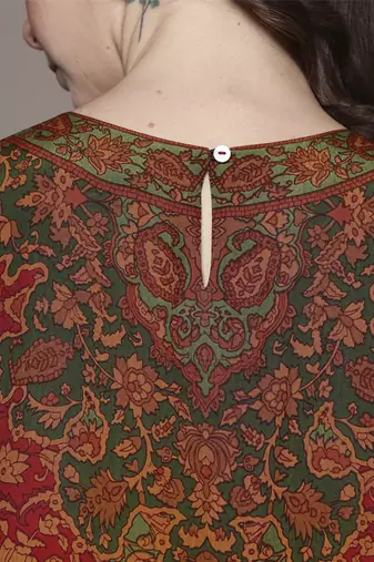 Red sonmarg kurta  set by ritu kumar