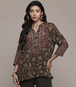 Brown sonmarg kurti by ritu kumar