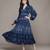 Blue florencia  long dress by ritu kumar