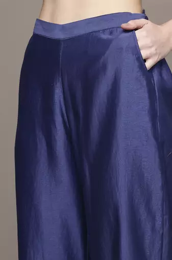Blue zuri kurta set by ritu kumar