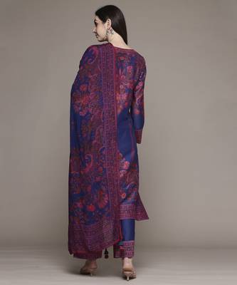 Blue zuri kurta set by ritu kumar 4