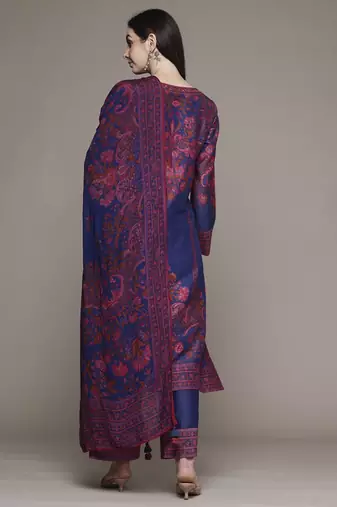 Blue zuri kurta set by ritu kumar