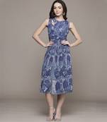 Blue jhanvi long dress by ritu kumar