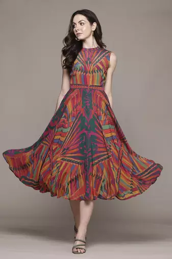 Multi kaleido long dress by ritu kumar