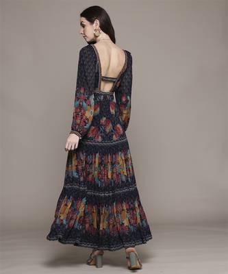 Black niloufer long dress by ritu kumar 5