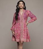 Pink ramya short dress by ritu kumar
