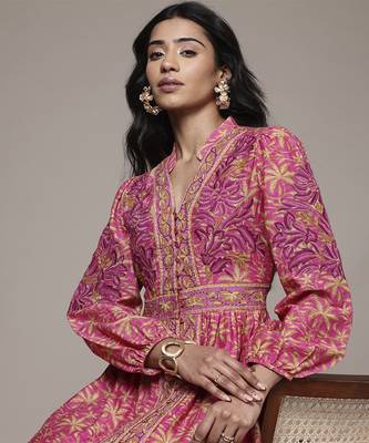 Pink ramya short dress by ritu kumar 3