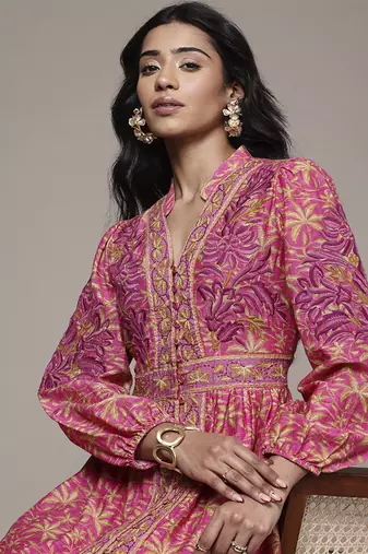 Pink ramya short dress by ritu kumar