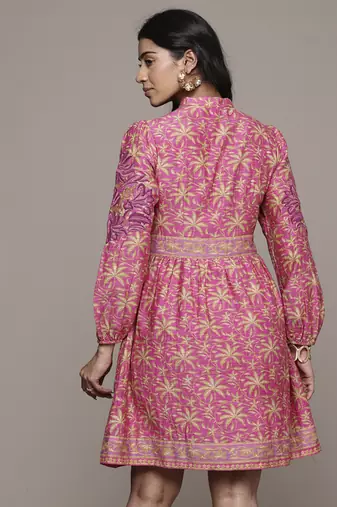 Pink ramya short dress by ritu kumar