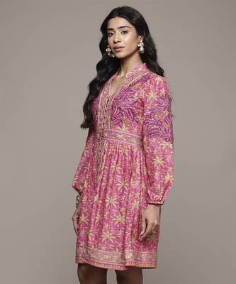 Pink ramya short dress by ritu kumar 5