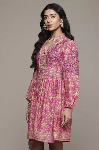 Pink ramya short dress by ritu kumar