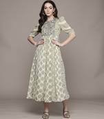 Green saatchi long dress by ritu kumar