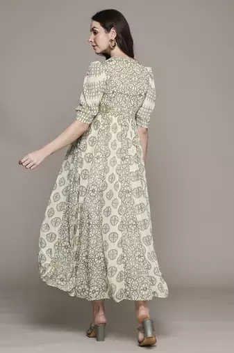 Green saatchi long dress by ritu kumar