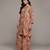 Rust sona shirt with pant co-ord set by ritu kumar