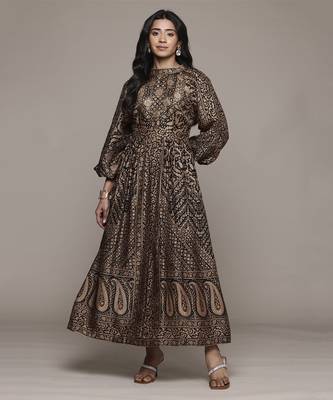 Black beige flowret dresses by ritu kumar 1