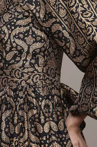Black beige flowret dresses by ritu kumar