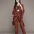 Brick multi kantara cape set by ritu kumar
